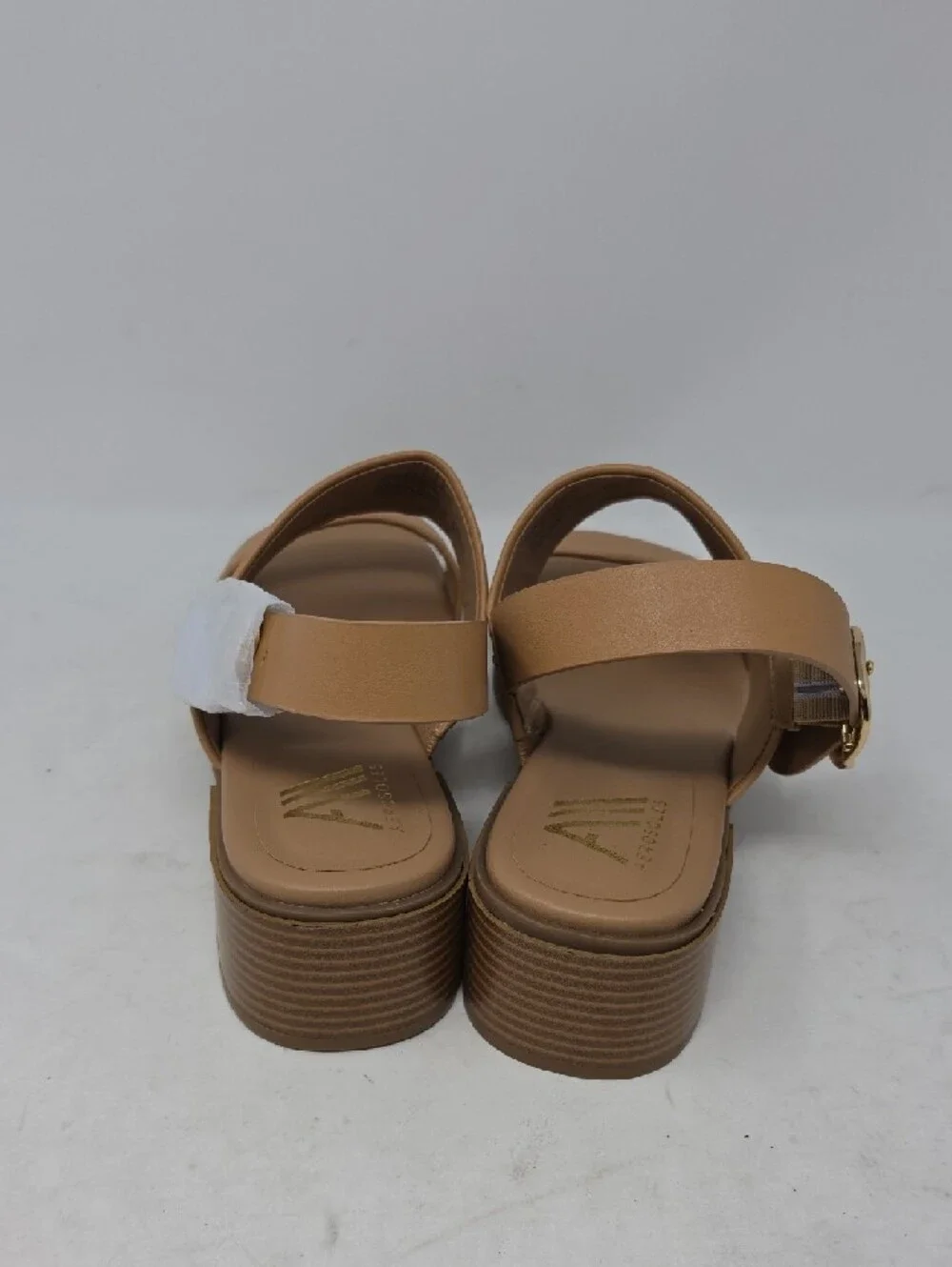 AEROSOLES Dantay Tan Slingback Block Heel Strappy Sandals Size 10.
